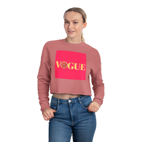 Cropped Sweatshirt VOGUE' Gold Logo Crop Top