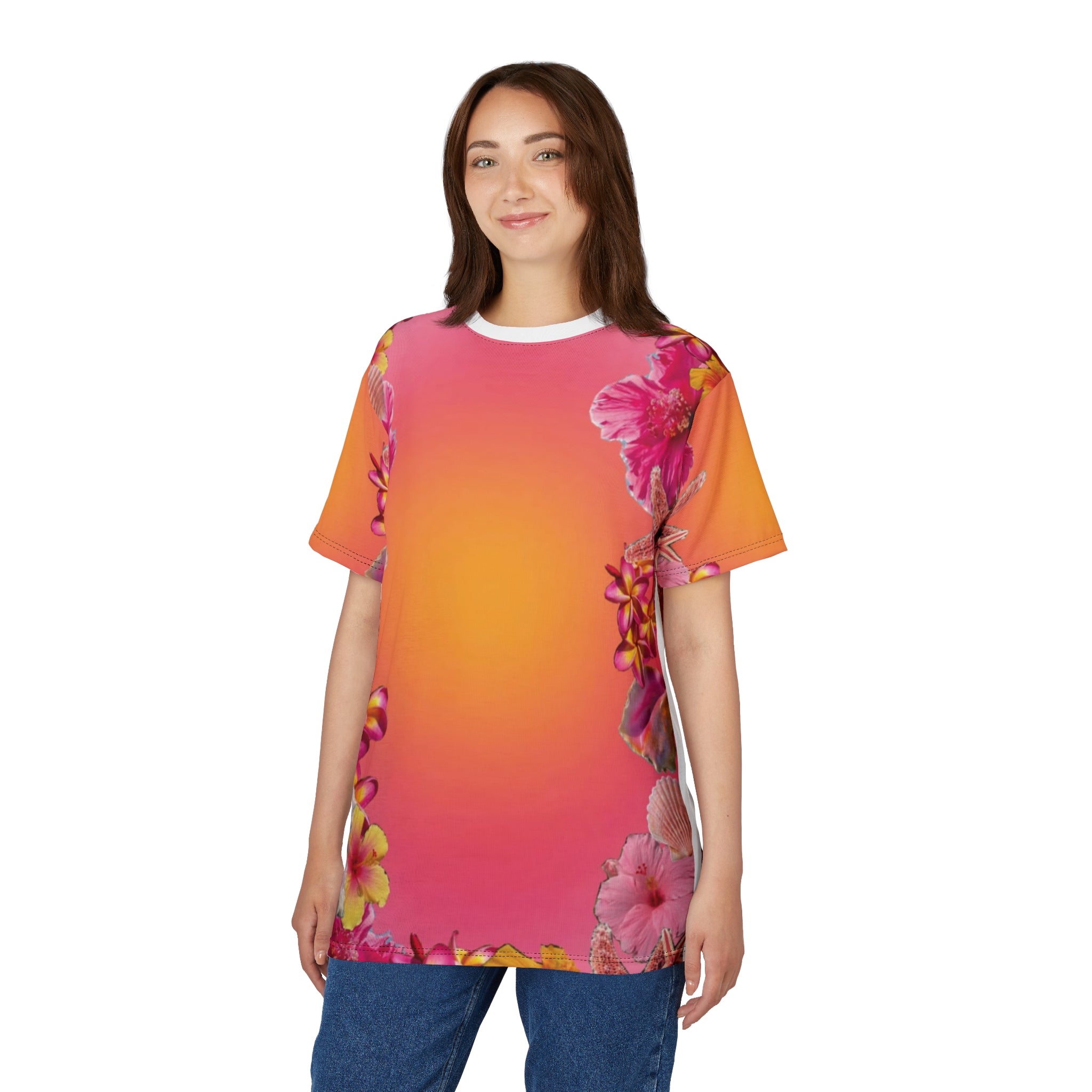 Tropical Sunset Floral Tee