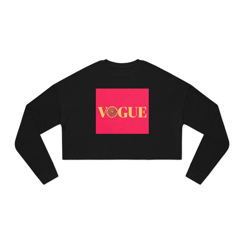 Cropped Sweatshirt VOGUE' Gold Logo Crop Top