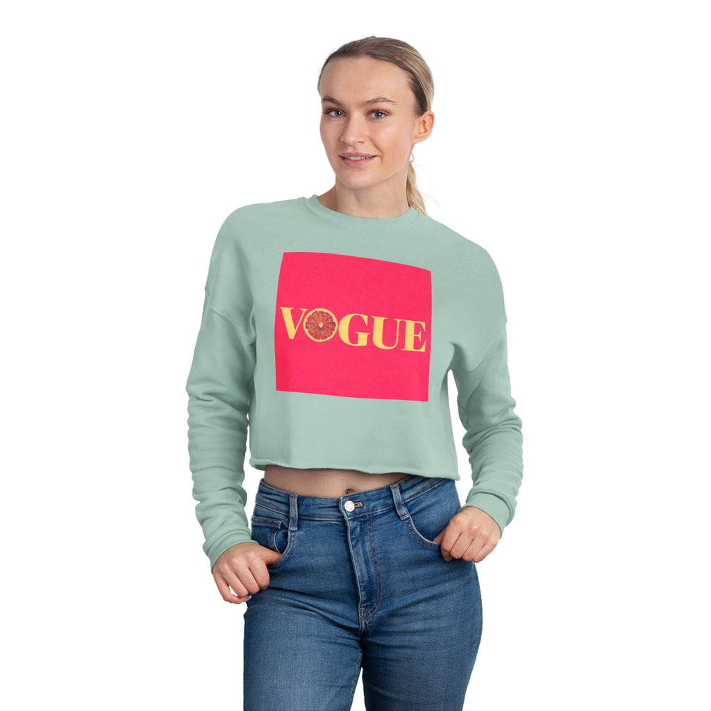 Cropped Sweatshirt VOGUE' Gold Logo Crop Top