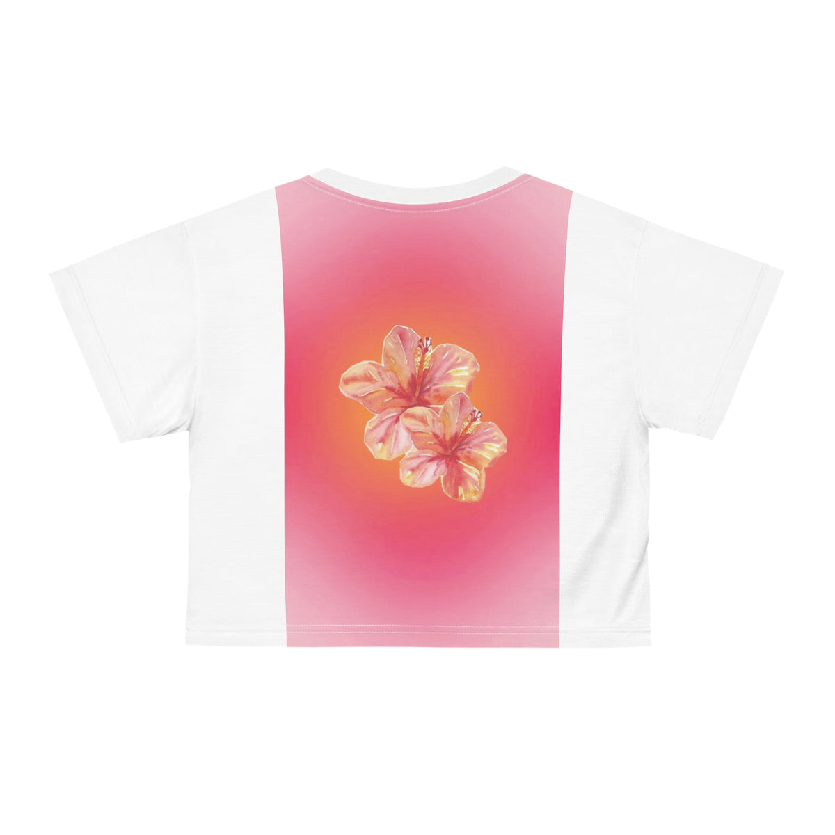 Floral Glow Crop Top|Women's Floral Crop Tee|Bloom Print Women's T-Shirt|Floral Chic Crop Shirt