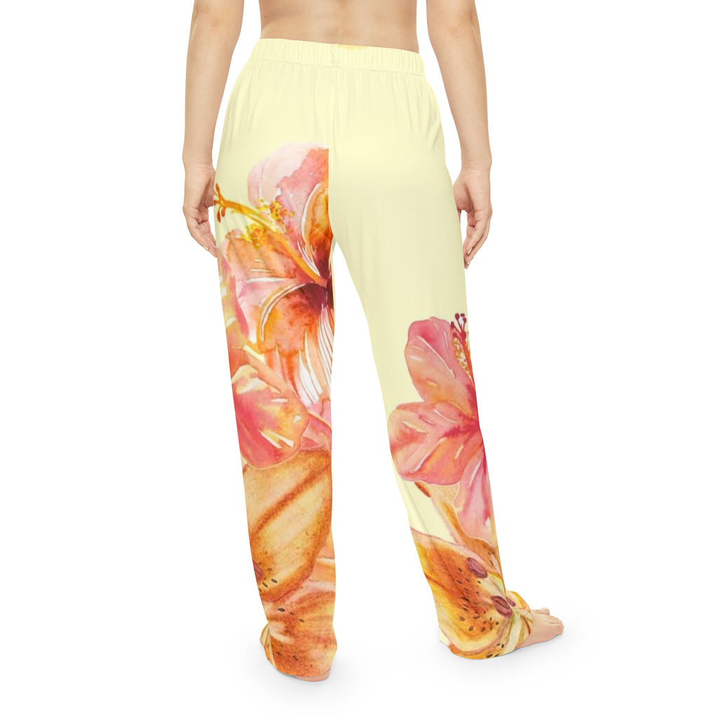 Watercolor Bloom Pants | Floral Art Relaxed Pants | Botanical Watercolor Trousers | Bloom Wash Wide-Leg Pants | Garden Paint Lounge Pants | Floral Mist Trousers