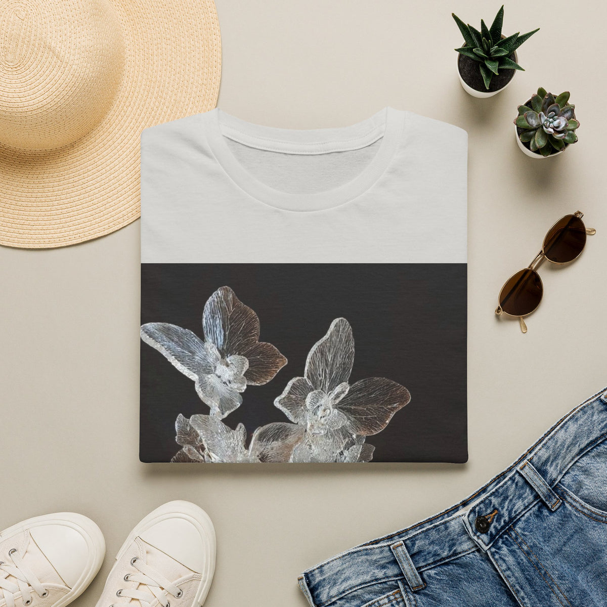Botanical X-Ray Floral Tee|X-Ray Flower Graphic T-Shirt|Botanical Floral Art Tee|Floral Anatomy Graphic Shirt|Nature-Inspired Graphic Tee|X-Ray Bloom Women's T-Shirt|Botanical Art T-Shirt|Floral Skeleton Graphic Tee|Artistic Botanical Print Shirt|Floral X-Ray Casual Tee