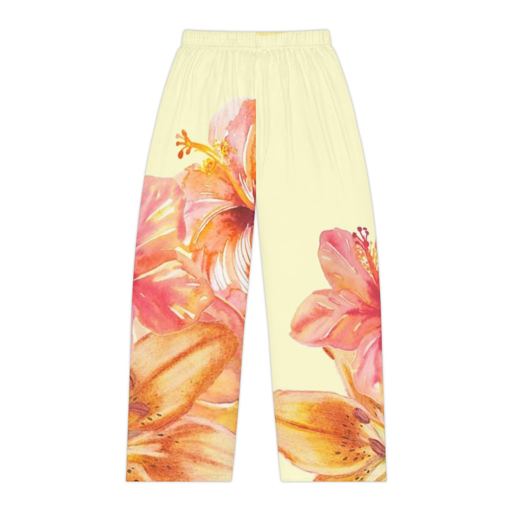 Watercolor Bloom Pants | Floral Art Relaxed Pants | Botanical Watercolor Trousers | Bloom Wash Wide-Leg Pants | Garden Paint Lounge Pants | Floral Mist Trousers