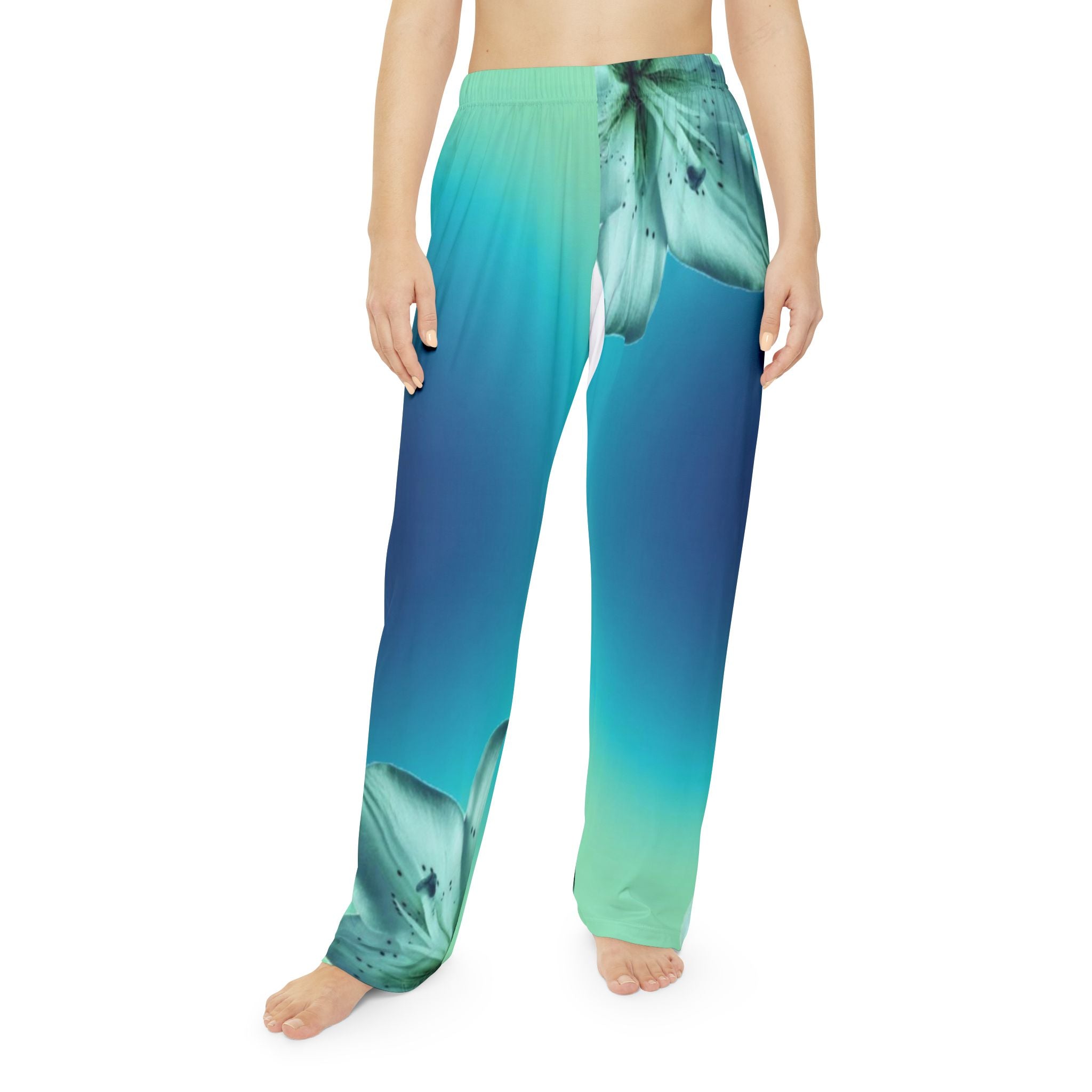 Floral Gradient Lounge Pants | Bloom Ombre Relaxed Pants | Floral Dream Lounge Pants | Ombre Blossom Comfort Pants
