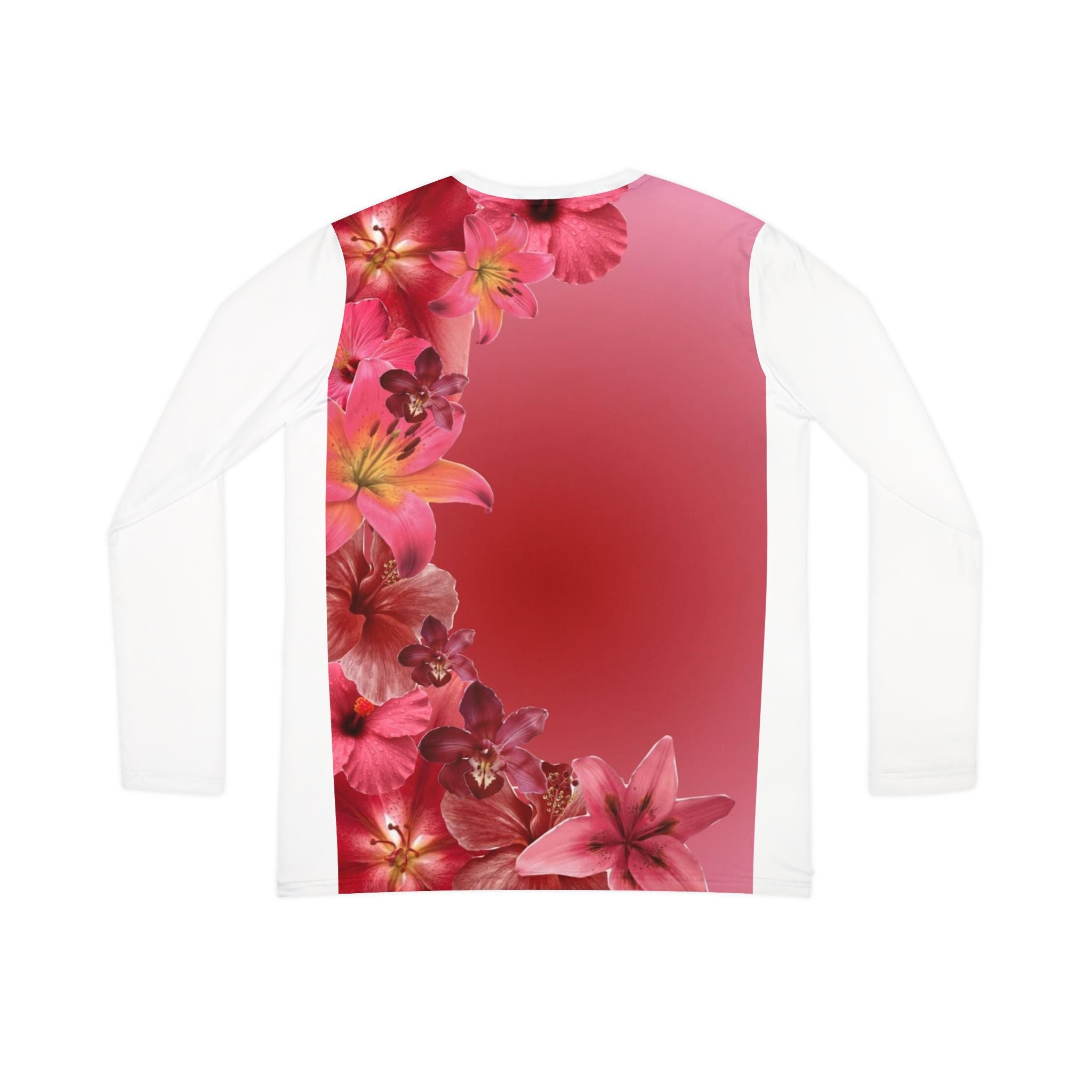 Bloom Gradient V-Neck Shirt | Floral Flow Long Sleeve Top | Ombre Blossom V-Neck Shirt | Garden Grace Long Sleeve Shirt | Floral Breeze V-Neck Top | Blooming Elegance Gradient Shirt | Petal Gradient Long Sleeve Top
