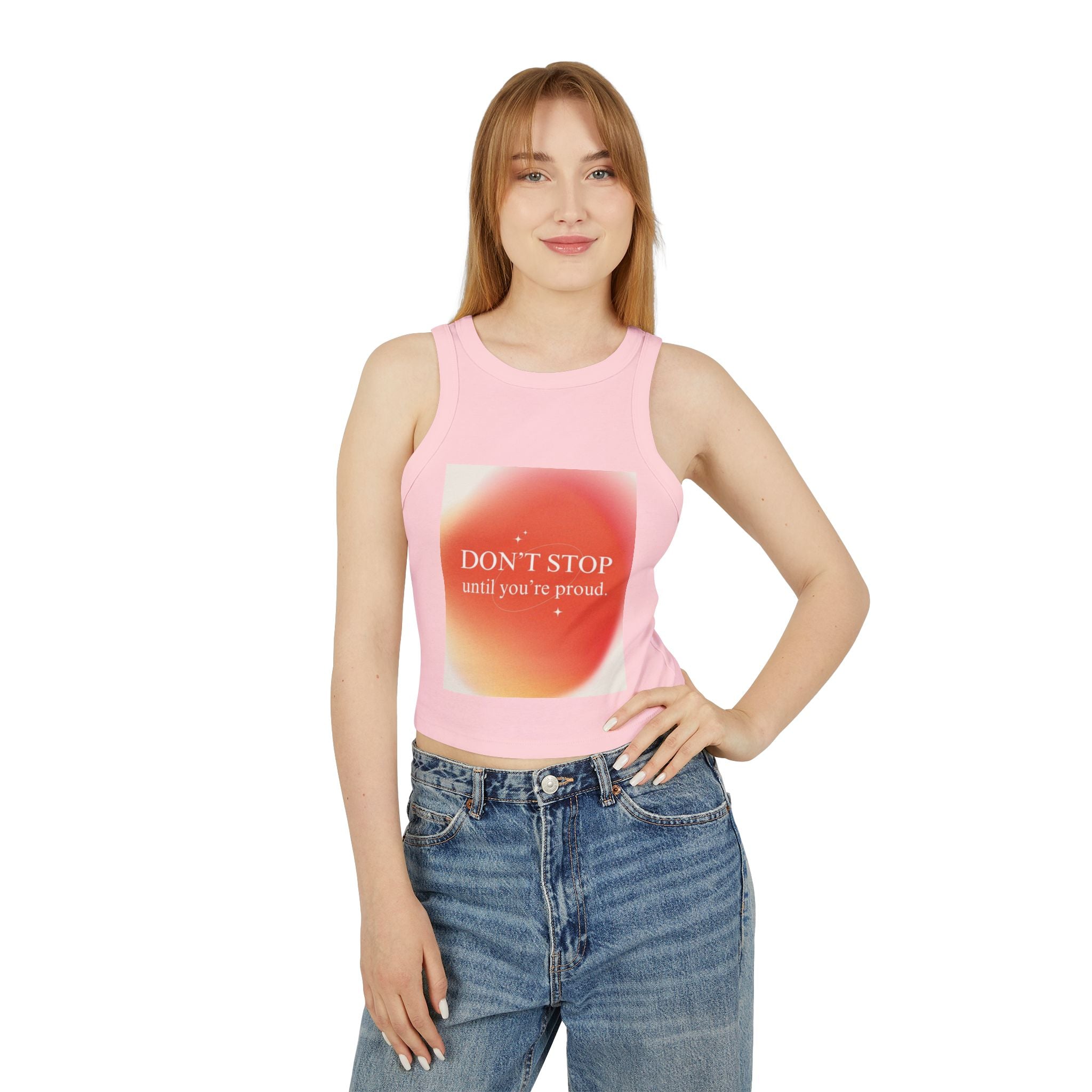 Don't Stop Quote Crop Tank|Women's Motivational Floral Tank|Proud Mindset Racer Tank|Inspirational Graphic Crop Top|Floral Quote Workout Tank|Positive Energy Women's Tank|Women's Confidence Crop Tank|Motivation Floral Racerback Top|Dream Big Graphic Tank|Empowered Women's Crop Tank