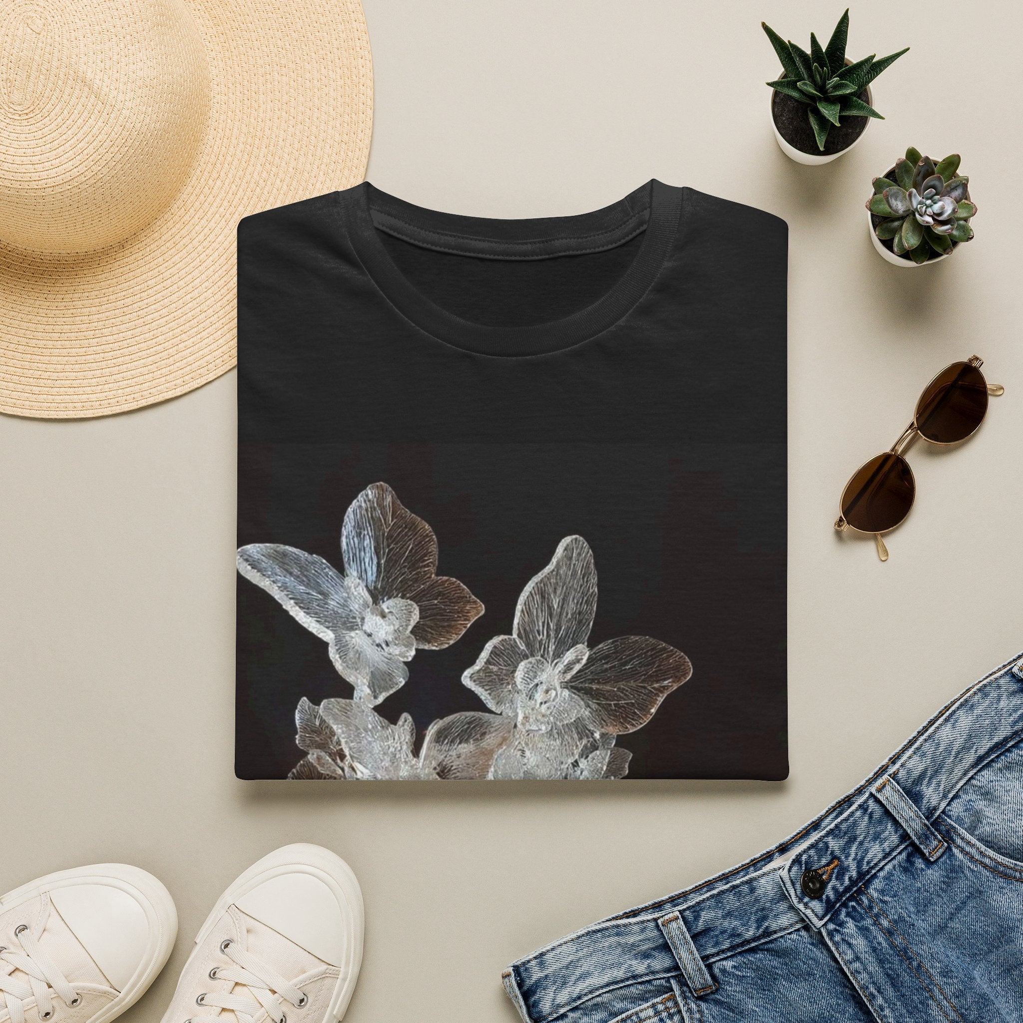 Botanical X-Ray Floral Tee|X-Ray Flower Graphic T-Shirt|Botanical Floral Art Tee|Floral Anatomy Graphic Shirt|Nature-Inspired Graphic Tee|X-Ray Bloom Women's T-Shirt|Botanical Art T-Shirt|Floral Skeleton Graphic Tee|Artistic Botanical Print Shirt|Floral X-Ray Casual Tee
