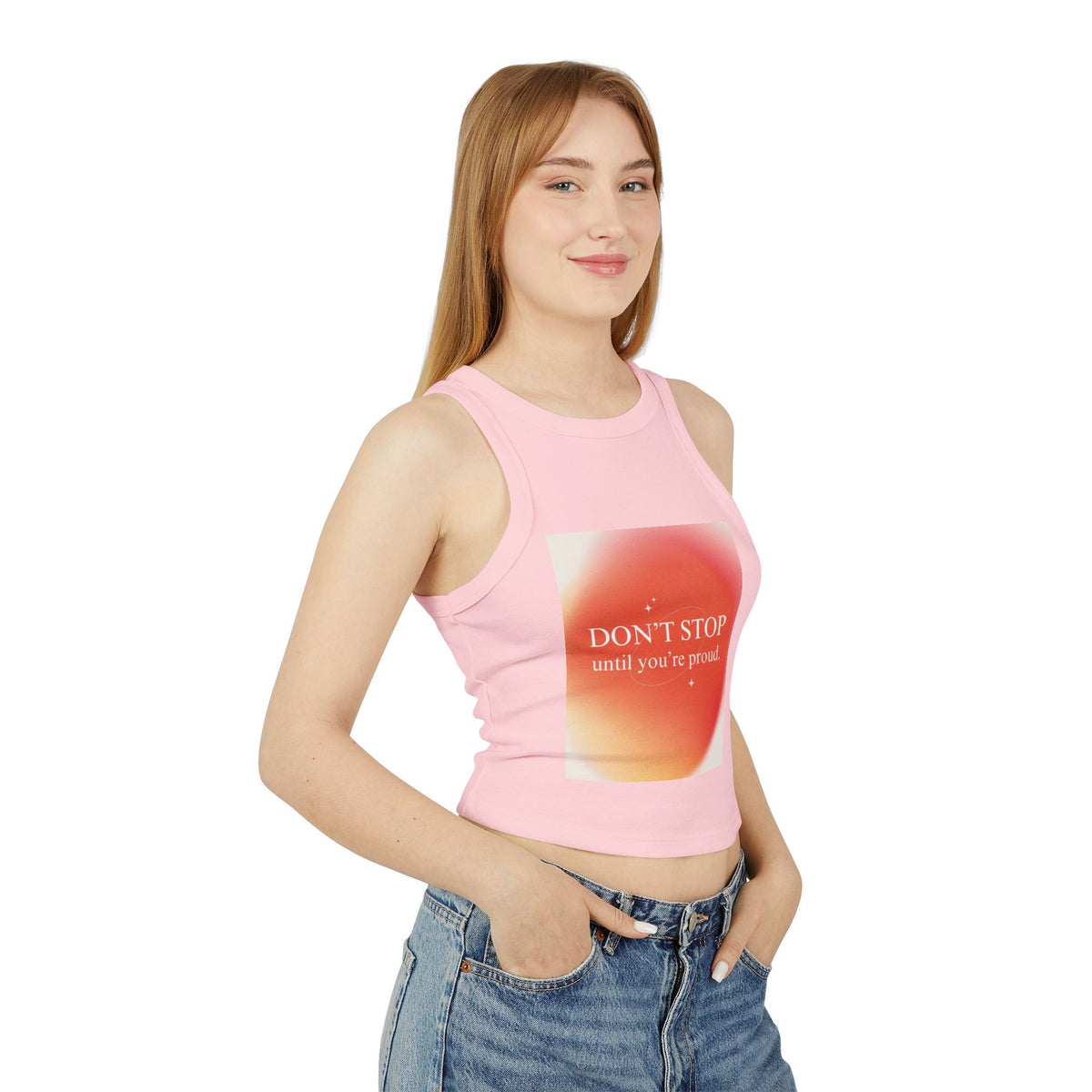 Don't Stop Quote Crop Tank|Women's Motivational Floral Tank|Proud Mindset Racer Tank|Inspirational Graphic Crop Top|Floral Quote Workout Tank|Positive Energy Women's Tank|Women's Confidence Crop Tank|Motivation Floral Racerback Top|Dream Big Graphic Tank|Empowered Women's Crop Tank